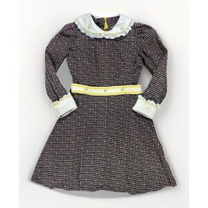Vtg 60s Prairie Victorian Gunne Sack Style Dress Girls 6/7 (See Measurements)